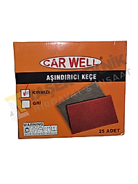 Carwell Kırmızı Keçe 25'li Kutu